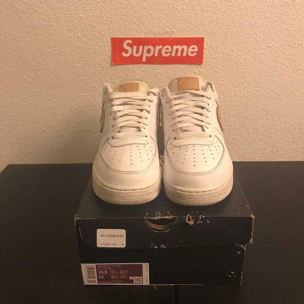 air force 1 removable swoosh vanchetta tan